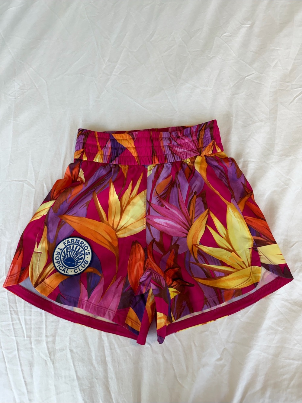 Farm Rio X Adidas Tropical Colorful Summer Athletic Shorts - Picture 2 of 4